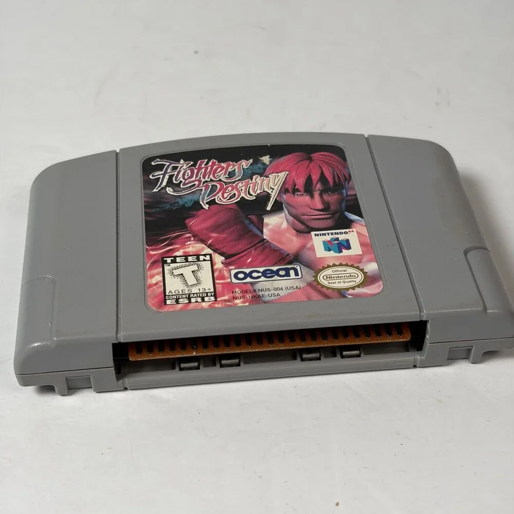 Fighters Destiny Nintendo 64 N64 Game Cartridge Ocean Studios T-Teen ESRB